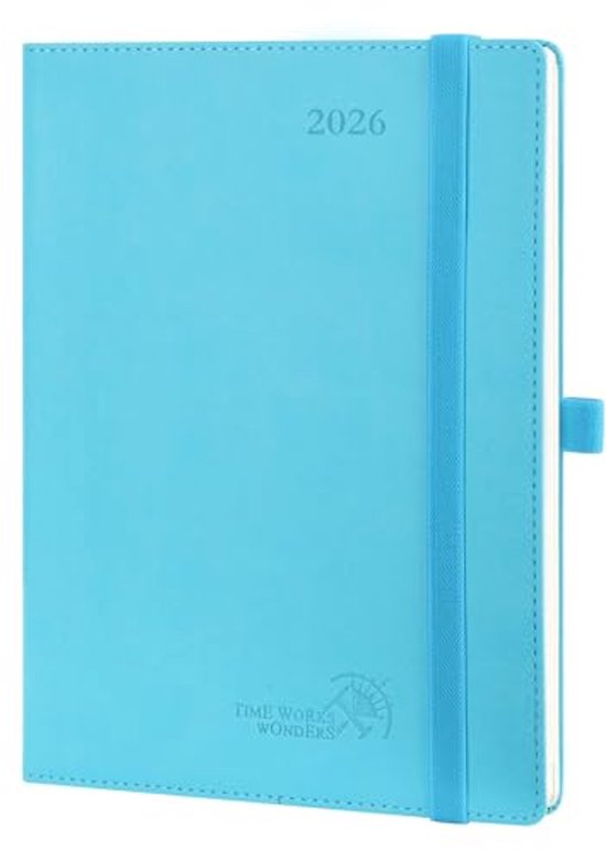 Foto: Agenda 2026 soft cover met penhouder in vegan leer 12 maanden planner