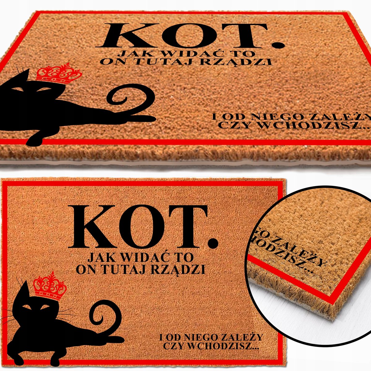 Woondecoratie Deurmat Kokosnoot 40x60cm - Stijlvolle ontwerpen