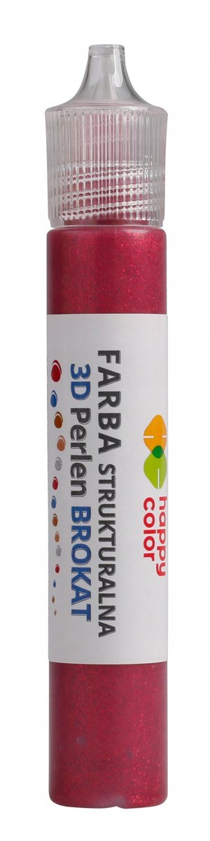 Happy Color 3D Structuurverf met Glitters - Rood, 32ml