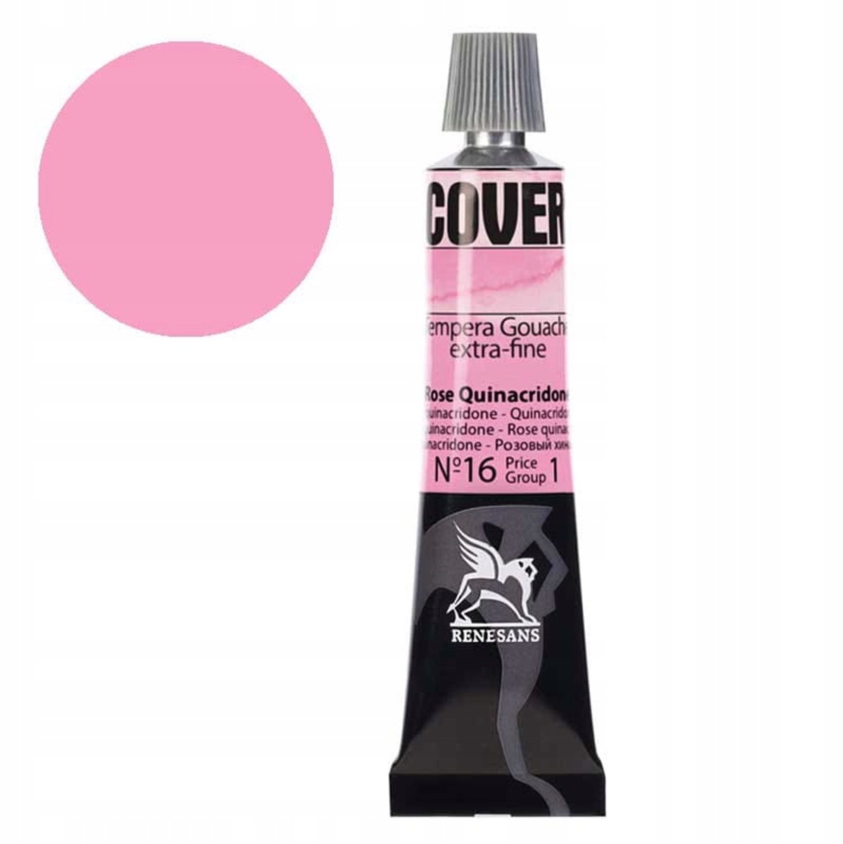 Renesans Cover Tempera Gouache Verf - 20ml - Quinacridone Roze