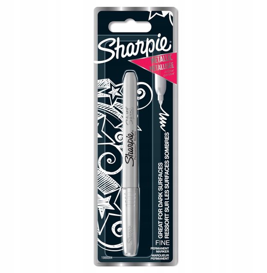 Sharpie metallic permanente marker 1 Stuk zilver