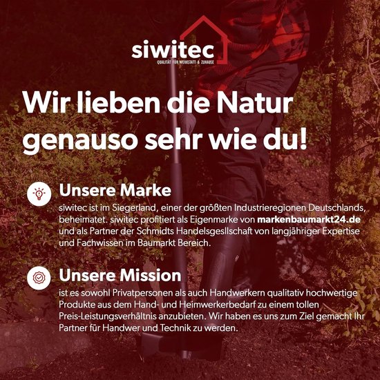 siwitec ronde tuinspade SG-220 van staal voor zachte, steenvrije grond | ergonomische spade | lengte: 118 cm | zwart | tuin | schop | tuinspade — afbeelding 3