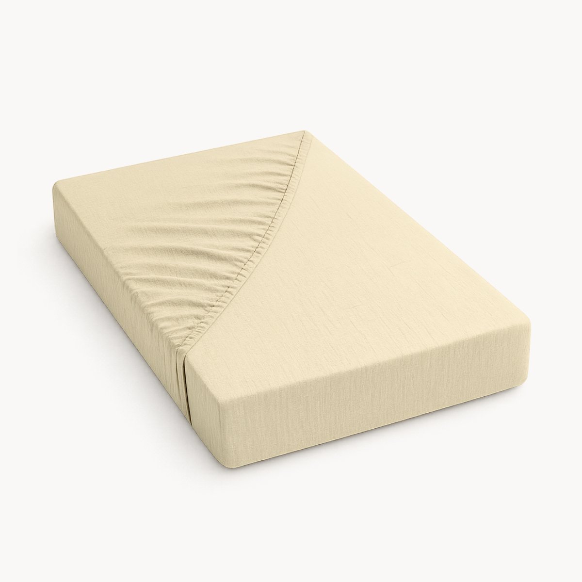 HappyBed Hoeslaken Off white - 160x200 cm - Verfijnd jerseykatoen - Ademend katoen - Perfecte pasvorm