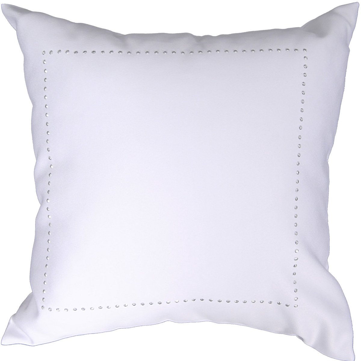 Glamour Decoratieve Kussensloop 45x45cm Wit met Strass
