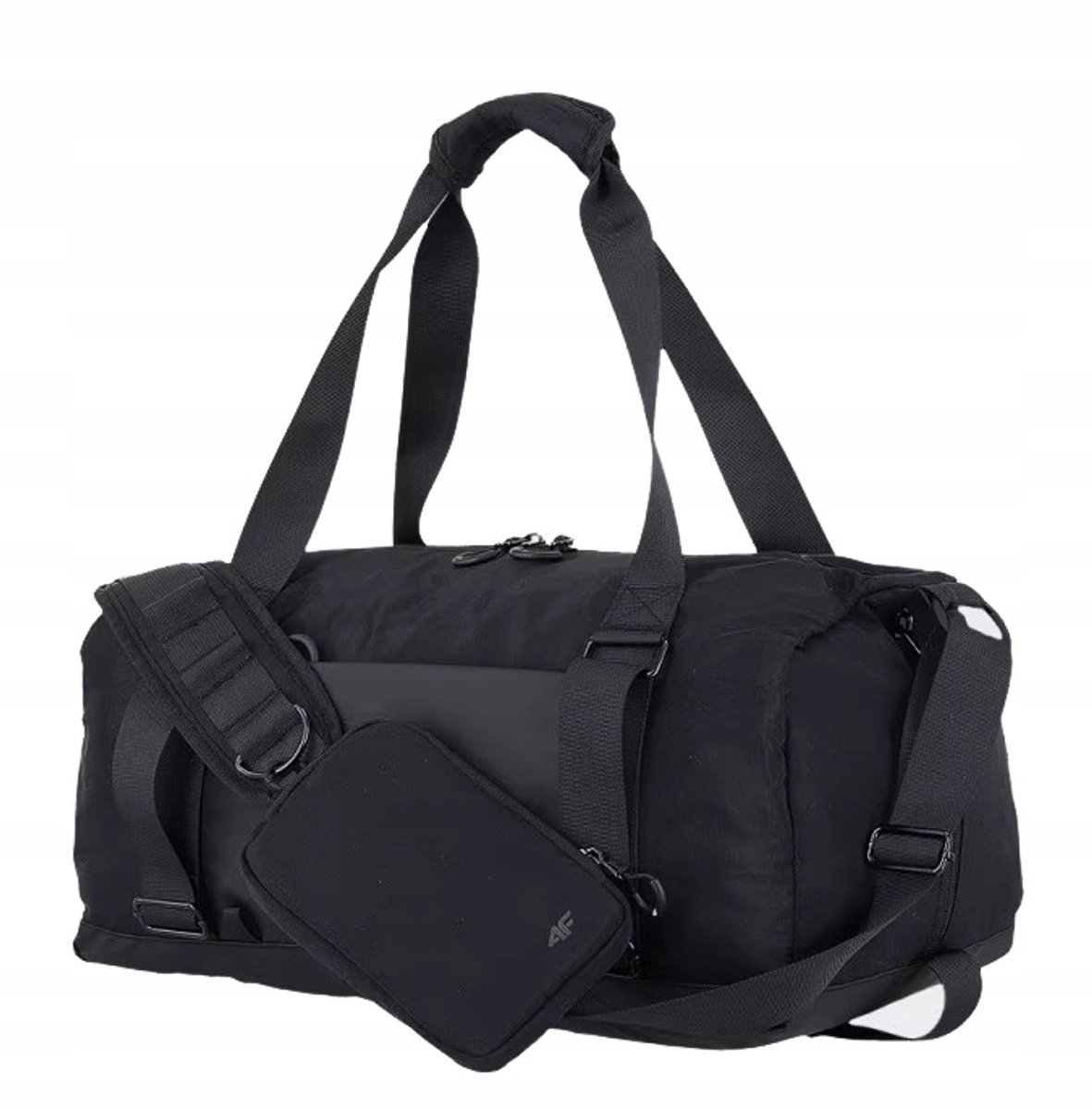 4F Sporttas Zwart 28L met Vakken en Etui - Unisex