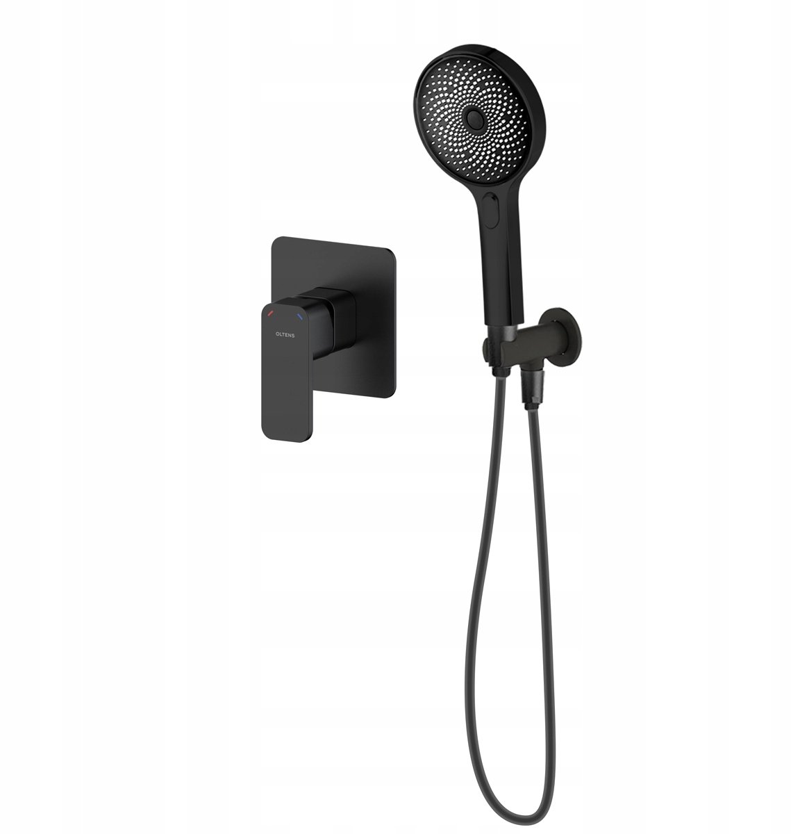 Oltens Hadsel Douchekraan Set Inbouw met Handdouche Zwart Mat