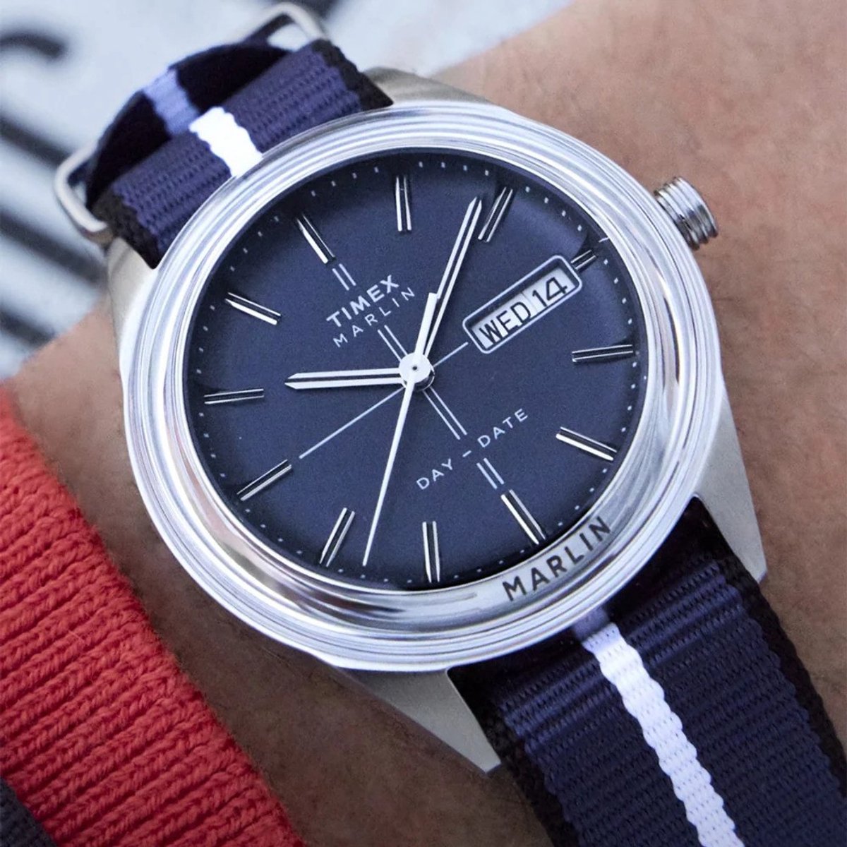 Timex Marlin Jet TW2Y37400 Horloge - Textiel - Blauw - Ø 38 mm