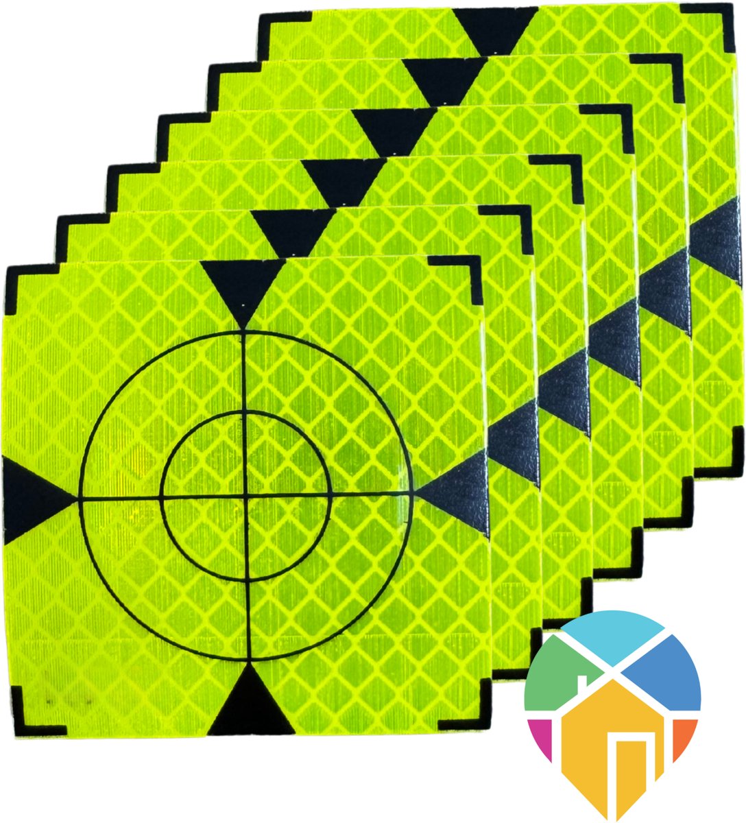 Meetstickers - GEEL - extra - 30x30