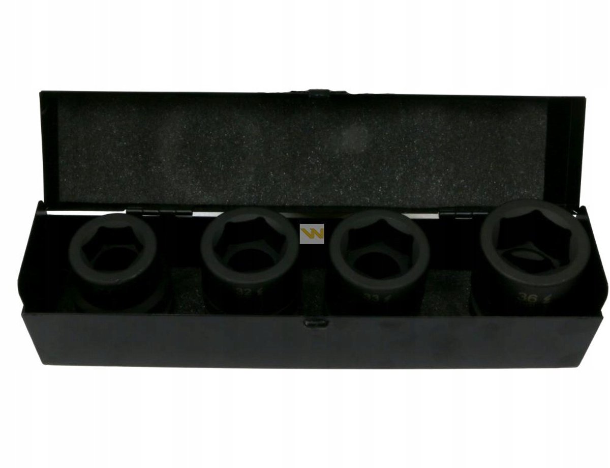 Krachtdoppenset 1" 4-delig CrMo DIN 3129