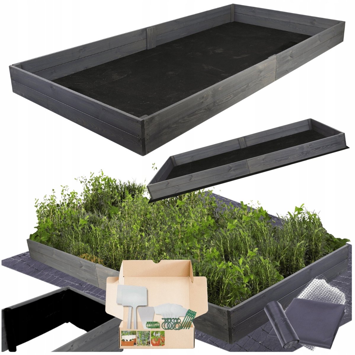 Verhoogde Houten Bloembak 160x100cm - Tuinbak voor Groenten & Kruiden