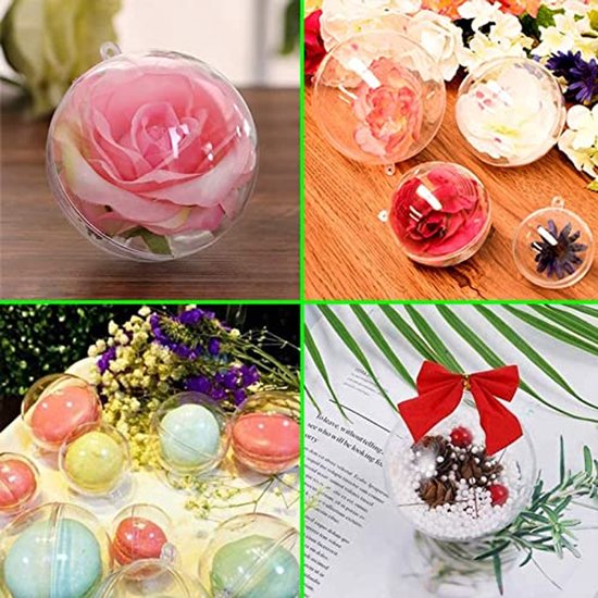 Kerstballen - Transparant - Kunststof - Sneeuwpop - Kerstversiering