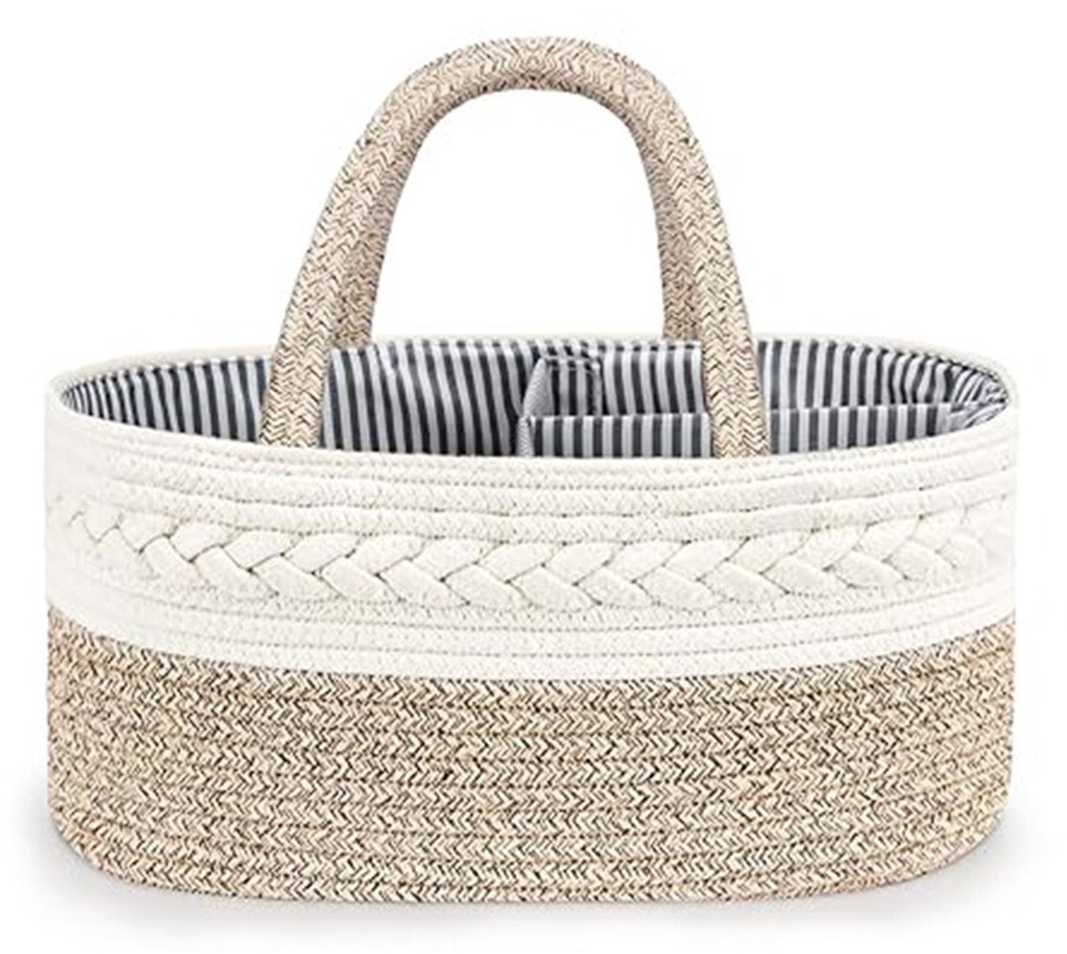 Kraammand - Baby Mand - Met drie vakken - Babyshower - Kraamcadeau meisje of jongen - Mooi, praktisch en overzichtelijk — cadeau in Cadeau-ideeën - foto 5