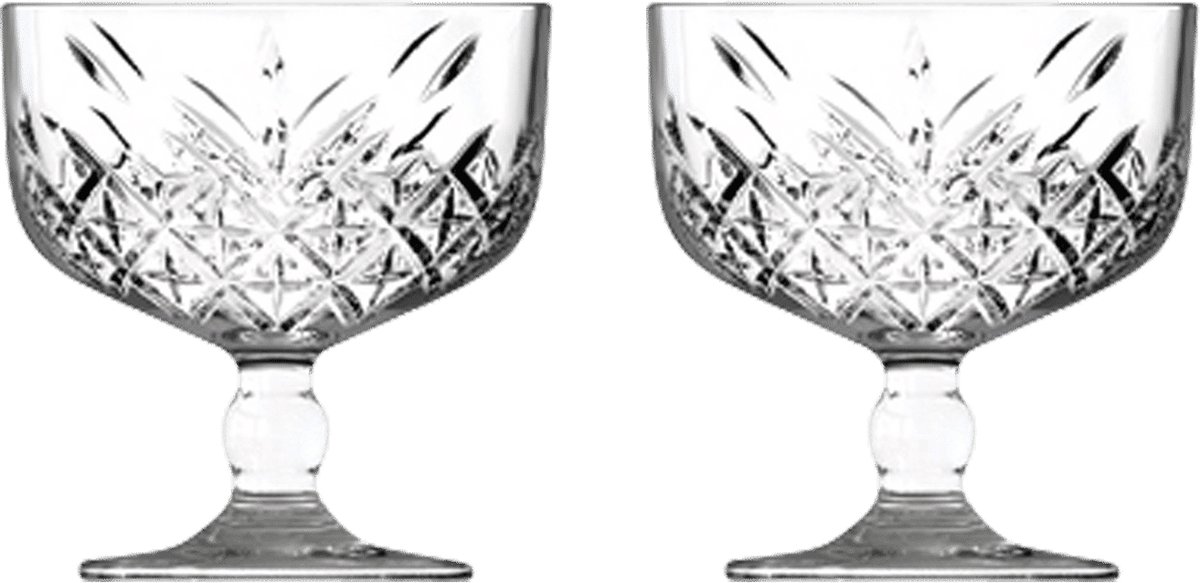 Lot De 6 Bols à Glace Avec Pied Pasabahce - Verre Transparent, Design Intemporel - Lavable Au Lave-vaisselle
