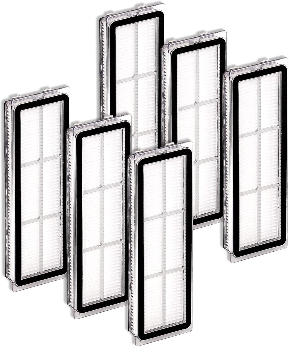 (6 stuks) HEPA-filter gescht voor Dreametech L10s Ultra, L10s Pro, L10 Ultra, Z10 Pro, S10, S10 PRO, S10 PLUS, B101CN, 1C, W10, X10+, L10 + plus, Z10 pro, D10 PLUS, vervangende filters