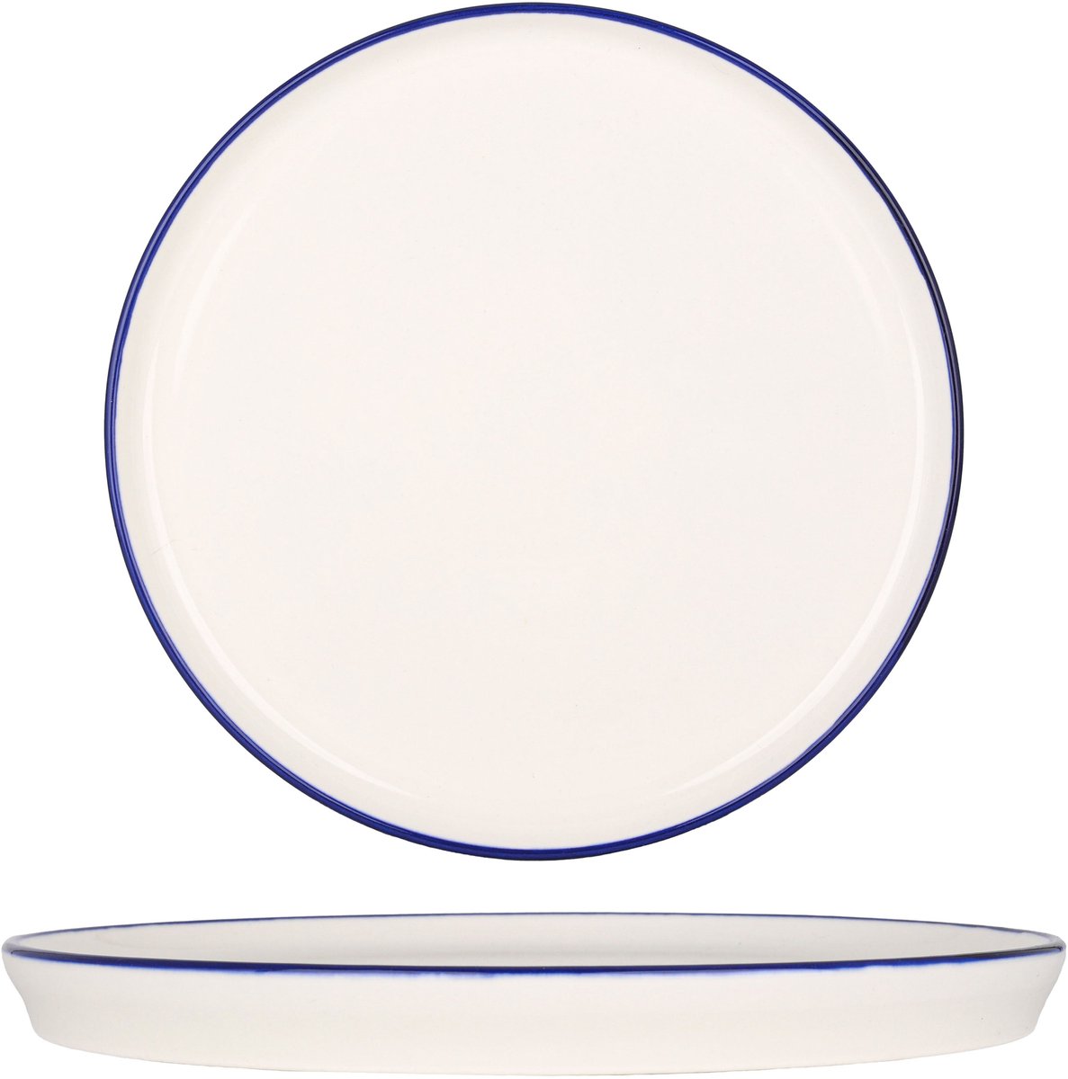 Rinart Dessertbord - Blue Edge - Porselein - 17 cm - set van 6