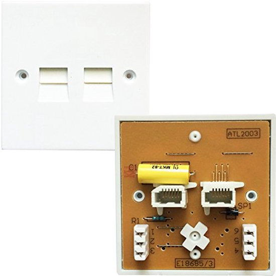 Cat 6 Ethernet-wandplaat 4 Poorten, Vrouw-vrouw-aansluiting