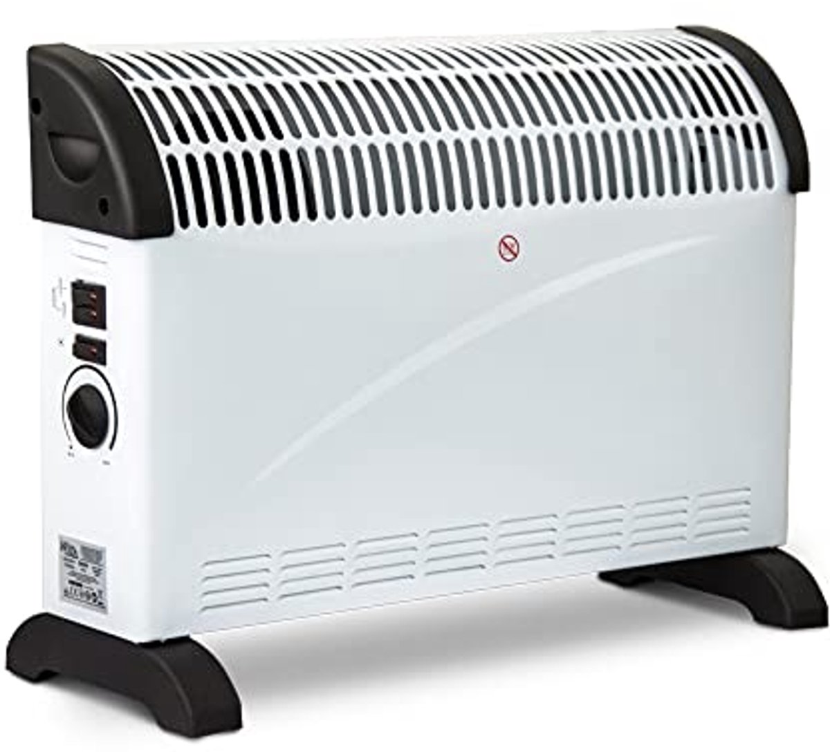 Convector 2000 W met turbo-ventilatie voor snelle verwarming