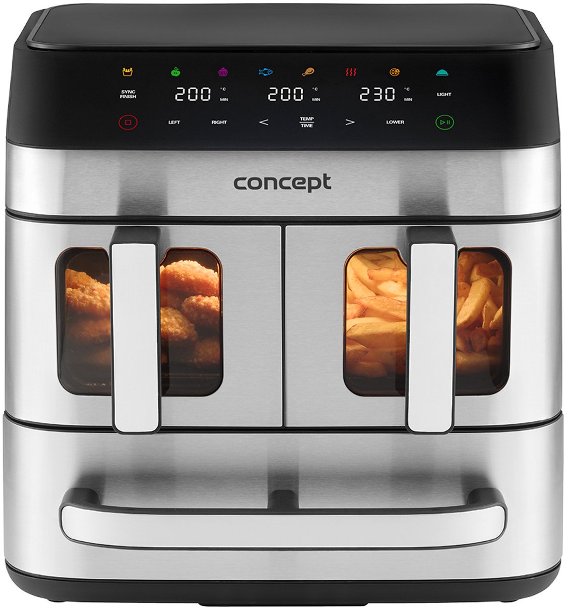 Concept - AirFryer - Vetvrije friteuse - 3 aparte laden - - Concept - €406,14