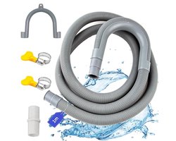 Universele Afvoerslang voor Vaatwasser en Wasmachine - Verlenging van 1 m tot 7 m met Bevestigingsmateriaal