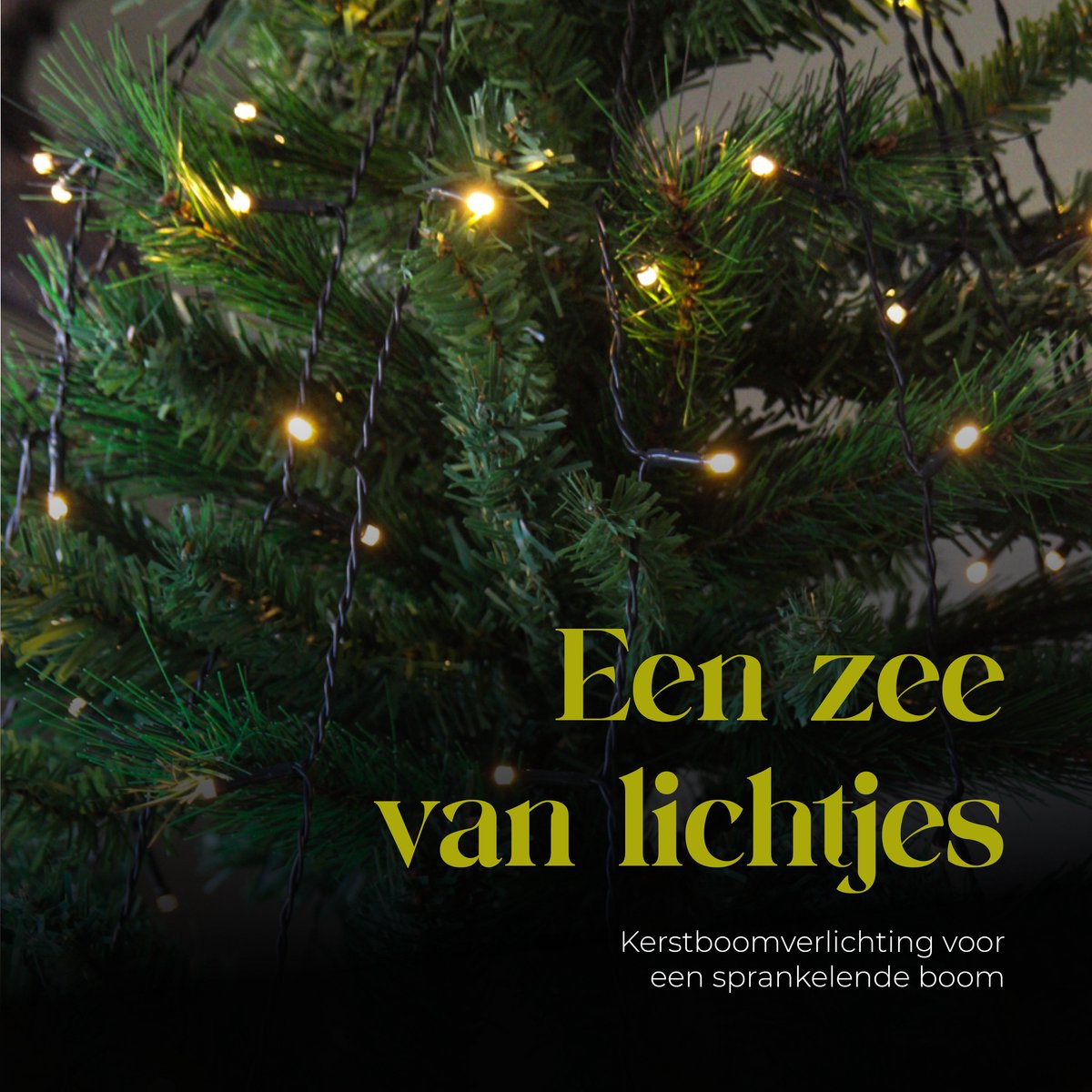 Giftmas Kerstboomverlichting met Ring - 280 LED Warm Wit - 2 m - Afstandsbediening en Timer - Kerstverlichting Binnen en Buiten - Kerstboom Lampjes – foto 6