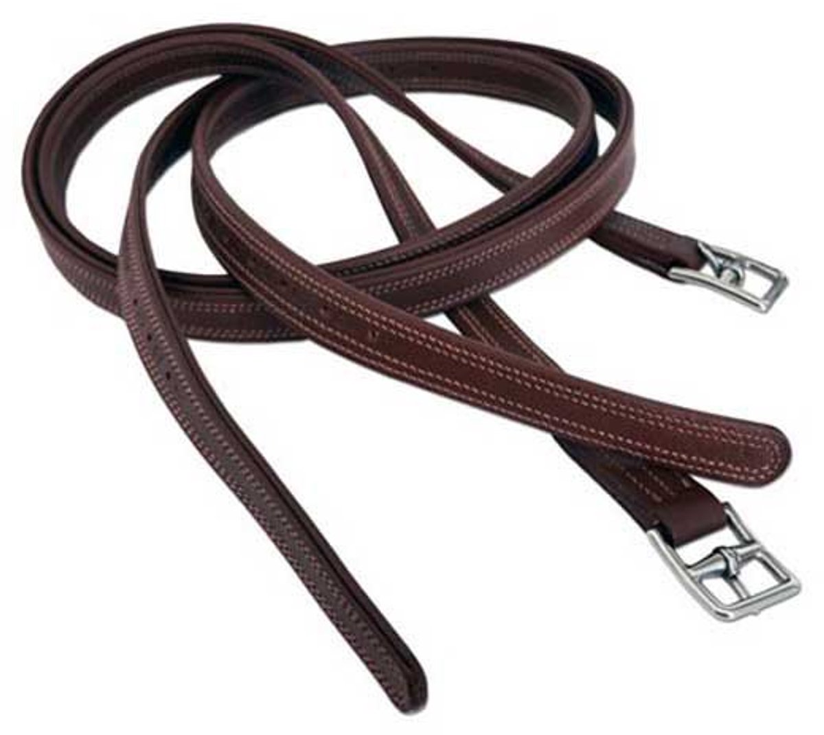 Pessoa Leather Reinforced Stijgbeugelriemen Bruin 138 cm