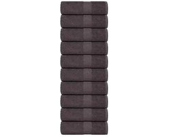 10 stuks Luxe Hotel & Spa Badhanddoeken - Zwaar Gewicht 360gsm, Pluche Zacht & Zeer Absorberend, Elegant Donkerbruin/Zwart (Antraciet)