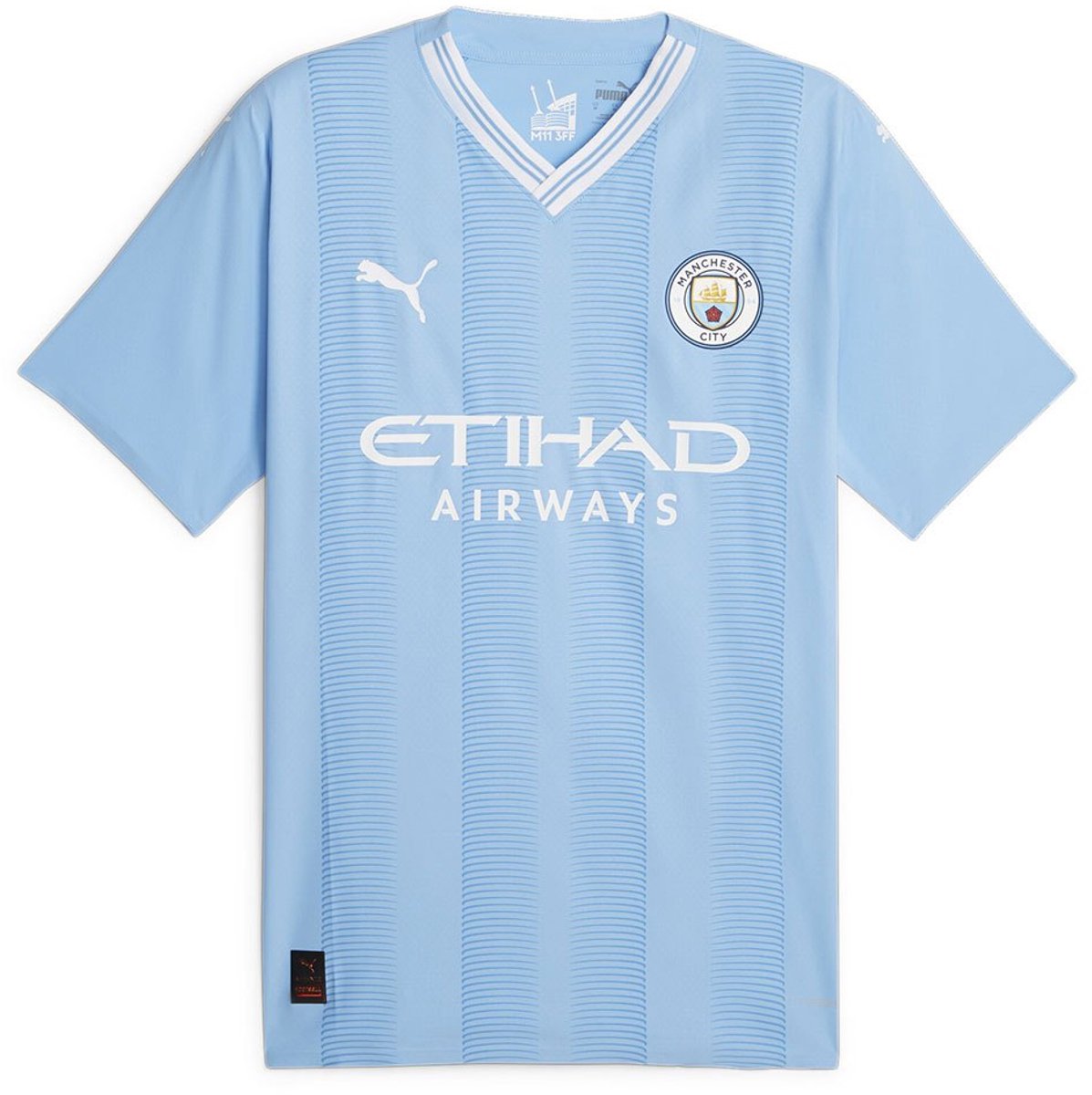Puma Manchester City Fc Authentic 23/24 Thuis T-shirt Met Korte Mouwen Blauw S Man,Vrouw