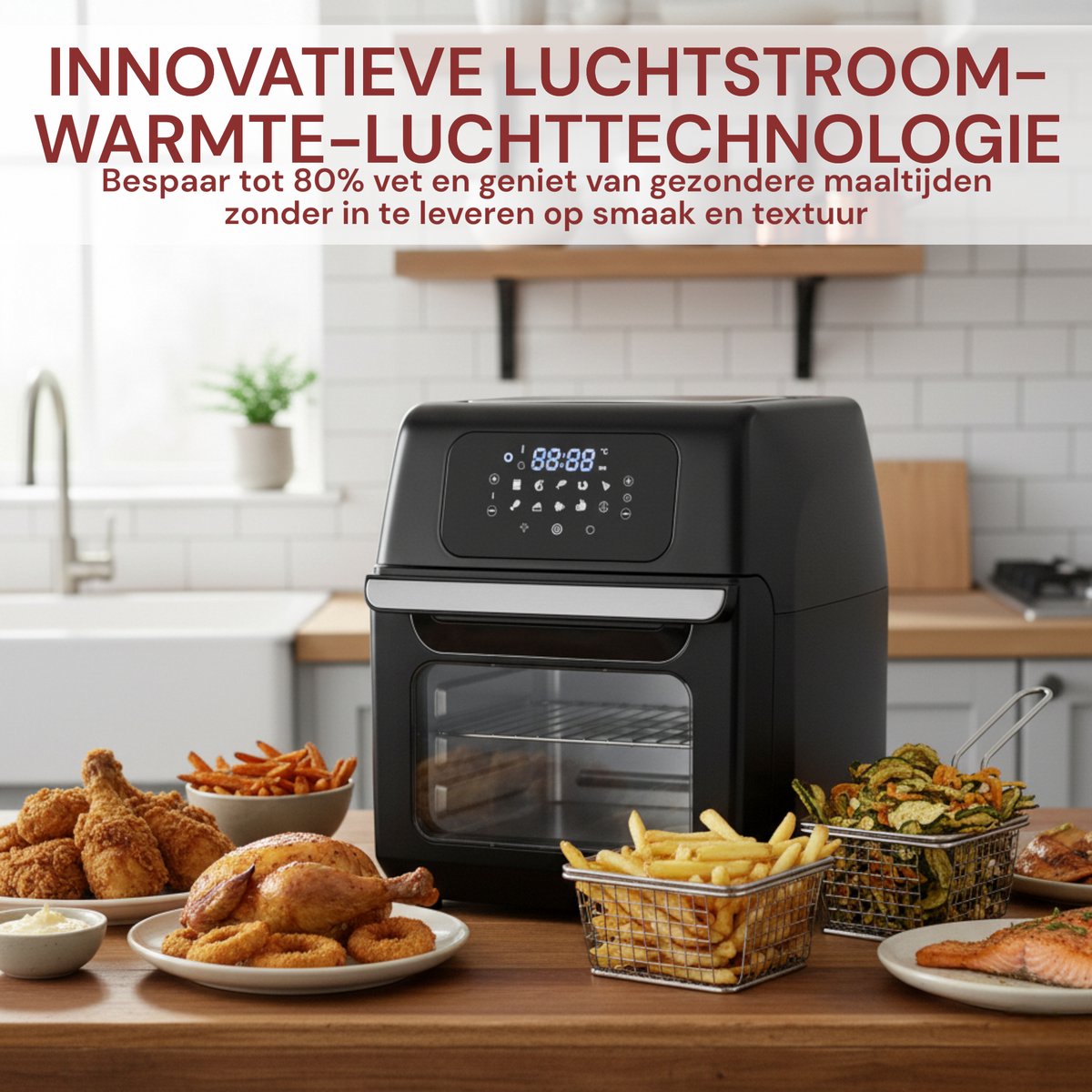 Royal Swiss Airfryer met Dubbele Lade 12L - afbeelding 3