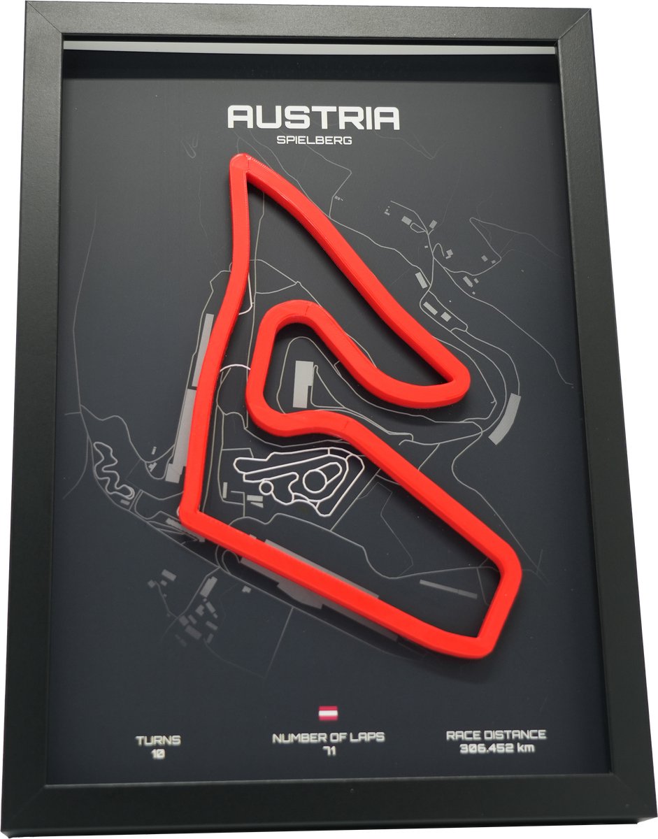 Spielberg Oostenrijk 3D F1 circuit schilderij