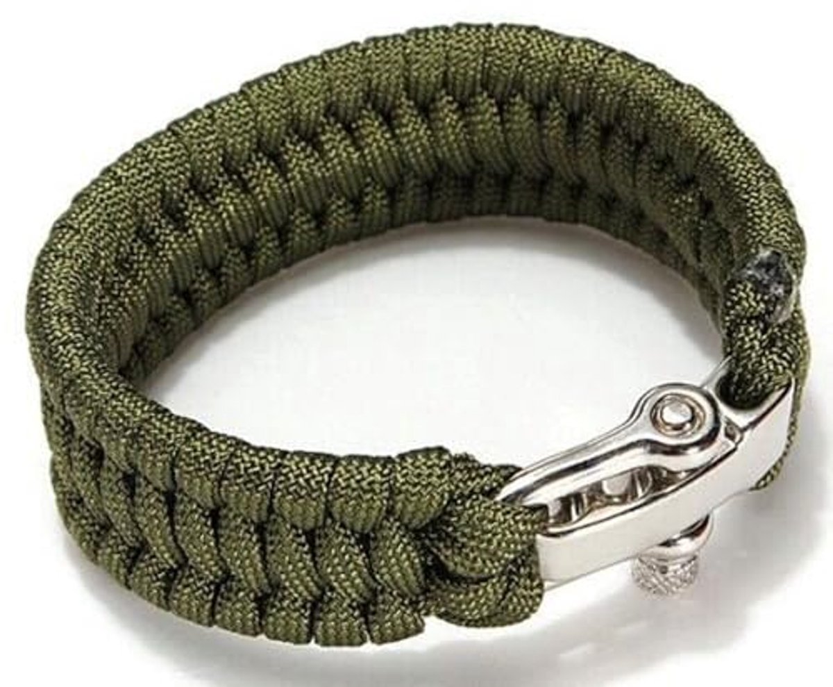 Paracord survivalarmband voor buitenactiviteiten en noodhulp – Verstelbare parachutetouwarmband voor reizen, kamperen en wandelen