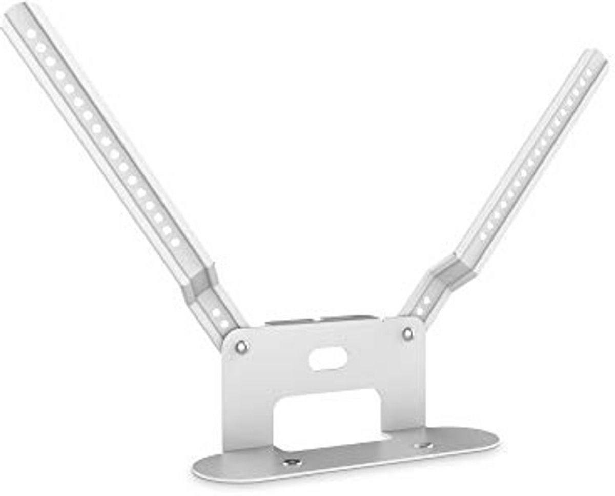 Luidsprekerhouder voor directe montage op tv voor Soundbar - Staal en Aluminium - Wit