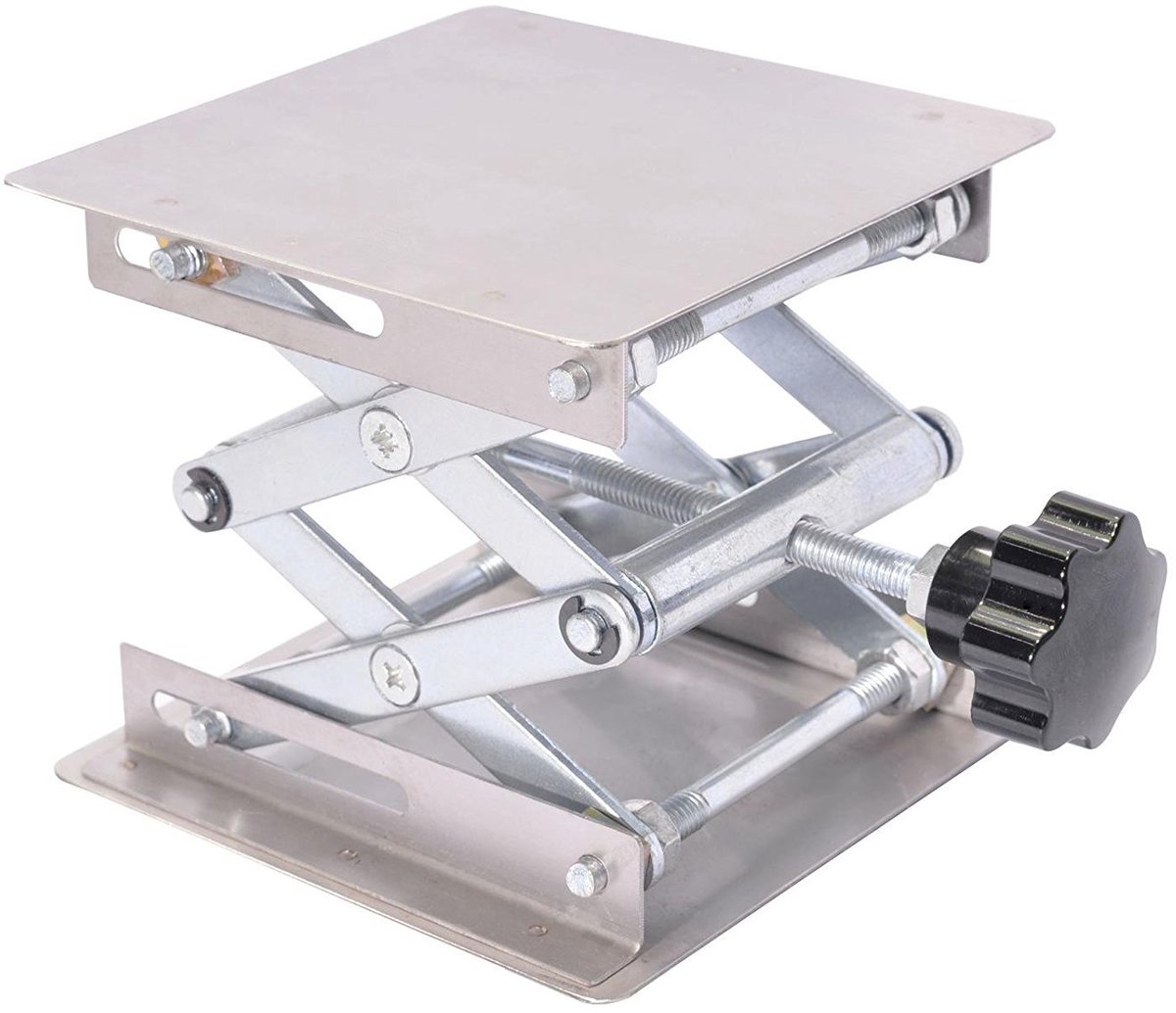 Scientific Lab Jack - 100 x 100mm - Rvs - Voor Wetenschappelijk Experiment