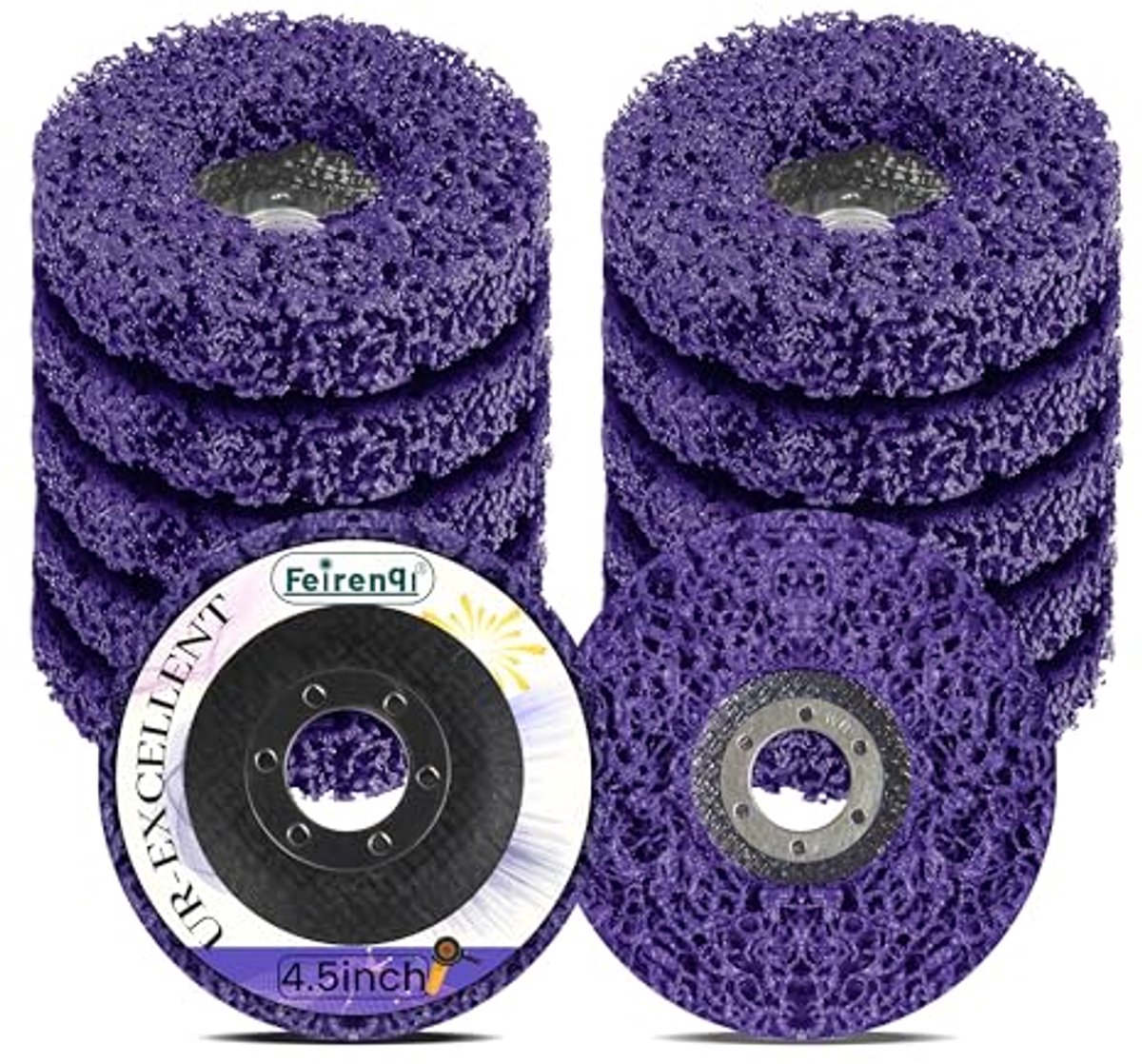 Strippen Wiel 12 Stuks - 4-1/2" x 7/8" Inch voor Haakse Slijper - Verf, Coating en Roest Verwijderen