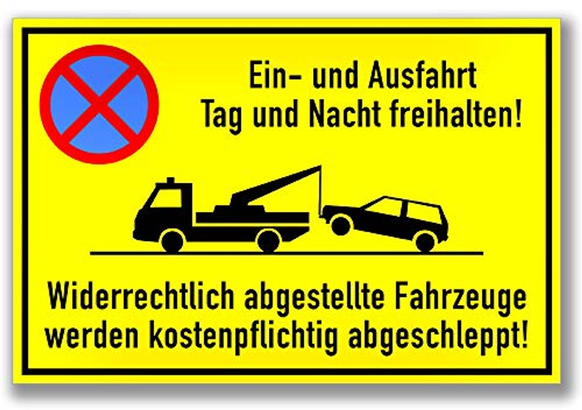Informatiebord voor Oprit en Uitrit Vrijhouden | 30x20cm | Weerbestendig en Eenvoudig te Monteren