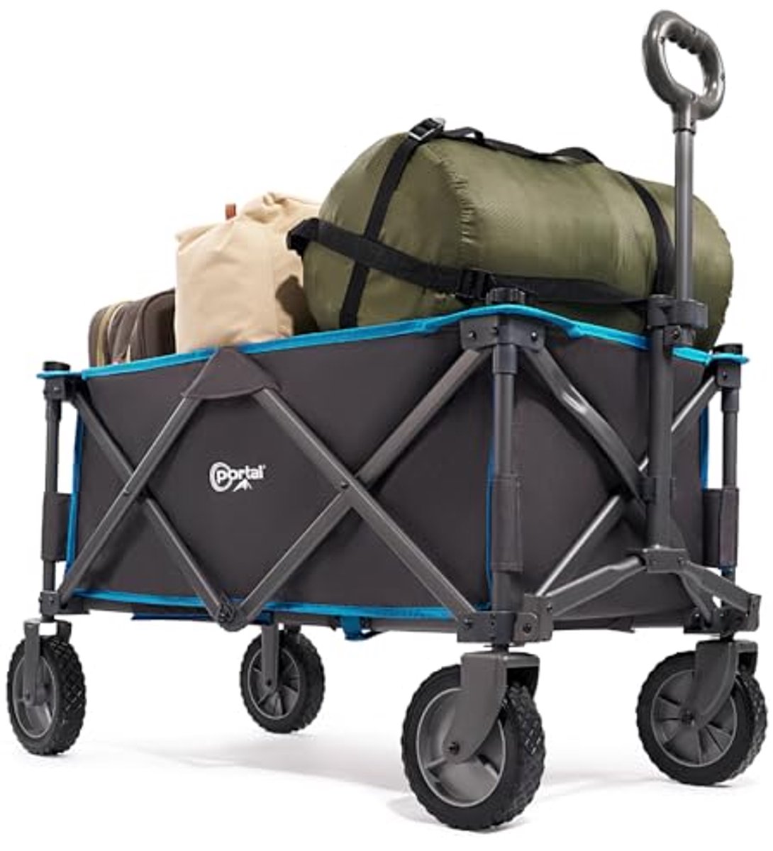 Opvouwbare trolley voor buiten, caravan en tuin - maximaal 100 kg, draagbaar en compact
