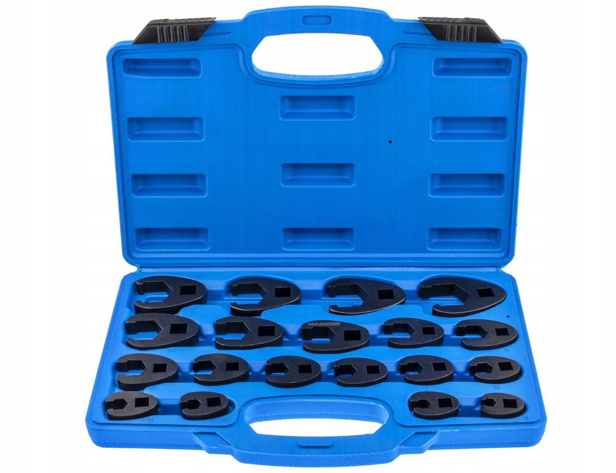 Set van 19 halfopen sleutels voor leidingen, 8-32 mm