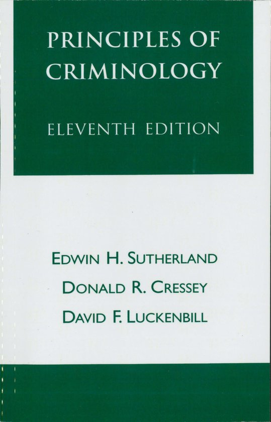 Principles of Criminology - cover