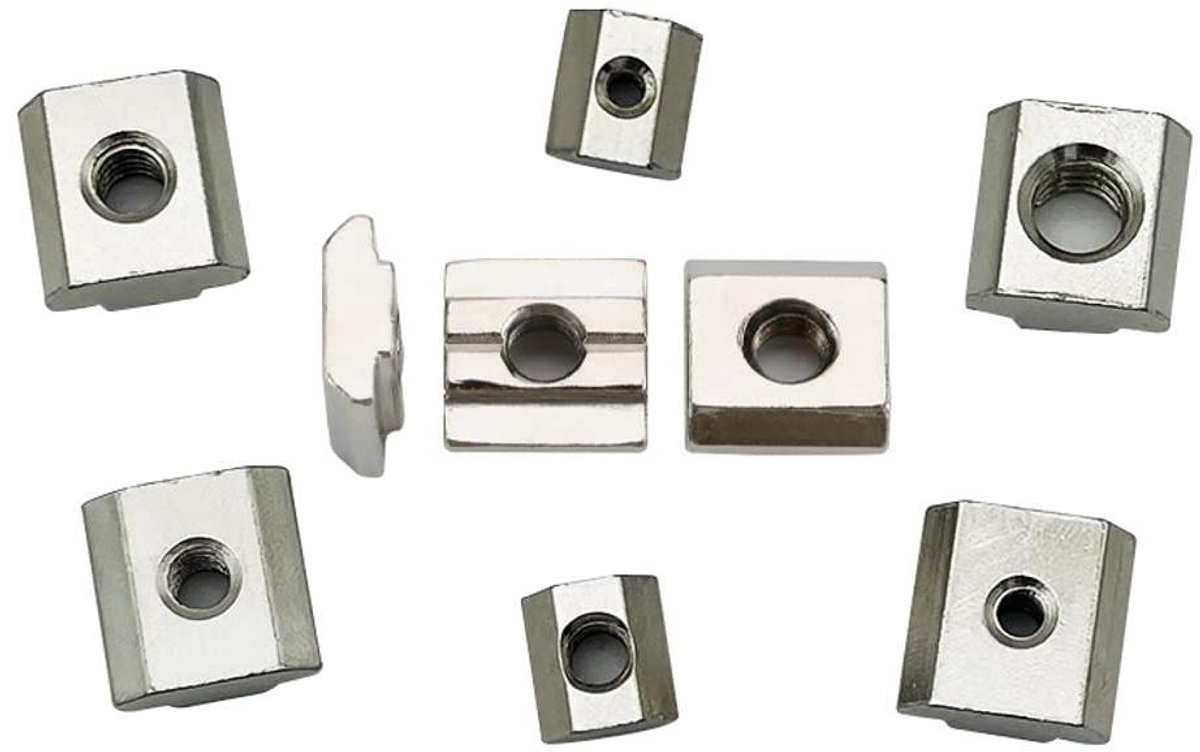 Provento - T-sleuf Moeren M3/M4/M5/M6/M8 voor Aluminium Profiel 20/30/40/45 Serie - Europese Standaard Koolstofstaal T-moer Schuifmoer.