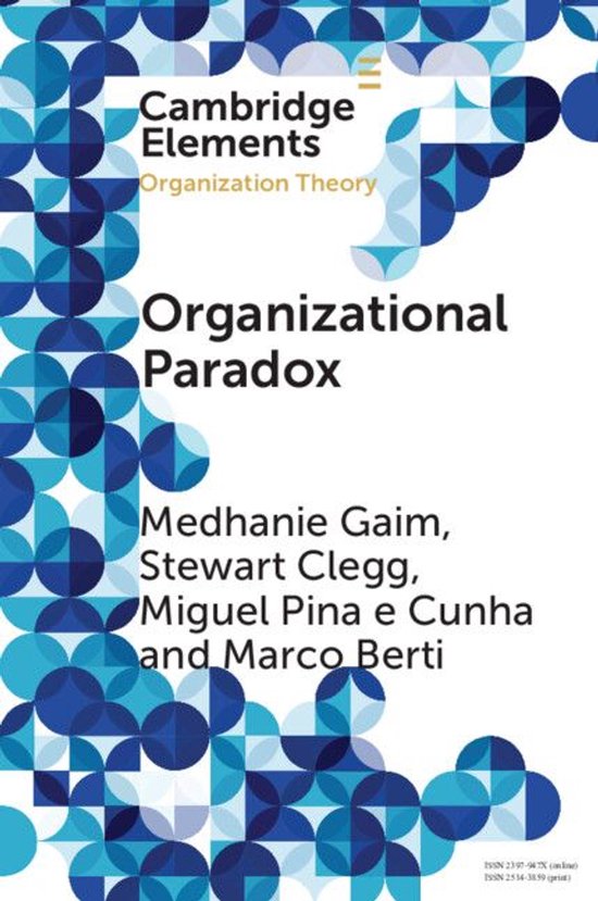 Elements in Organization Theory - Organizational Paradox - cover