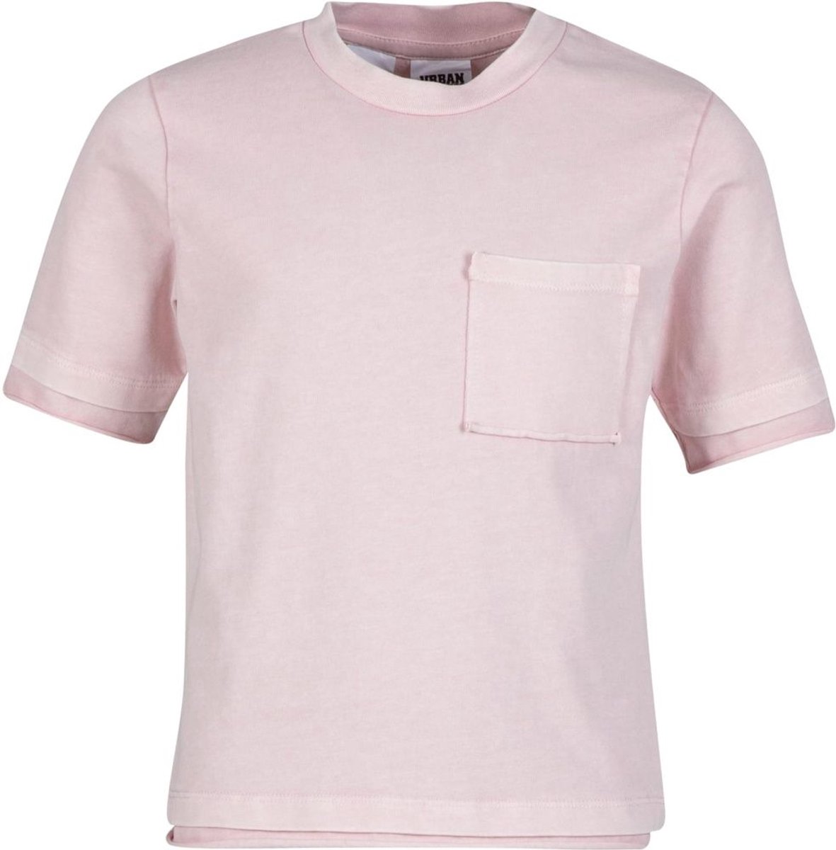 Urban Classics Washed Jersey Boxy Kinder Tshirt Kids 146/152 Roze