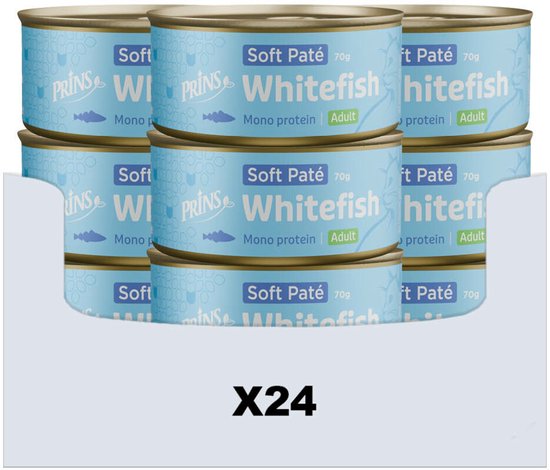 Prins Soft Paté Kattenvoer Nat Zalm & Kip - 24 x 70 gr - Voordeelverpakking