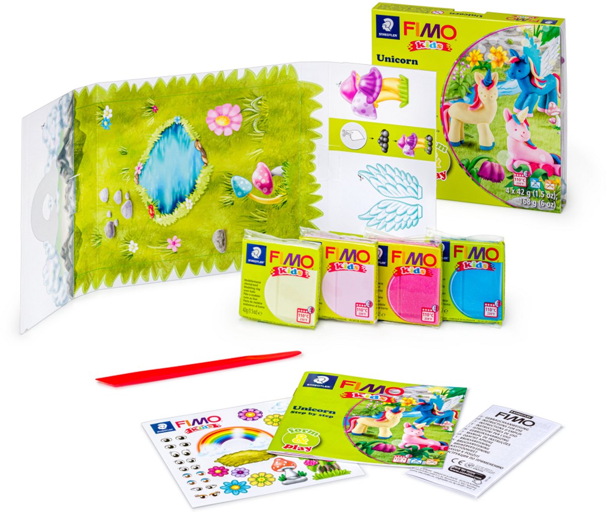 FIMO kids 8034 - ovenhardende boetseerklei - Form&Play set "Eenhoorn" — afbeelding 7