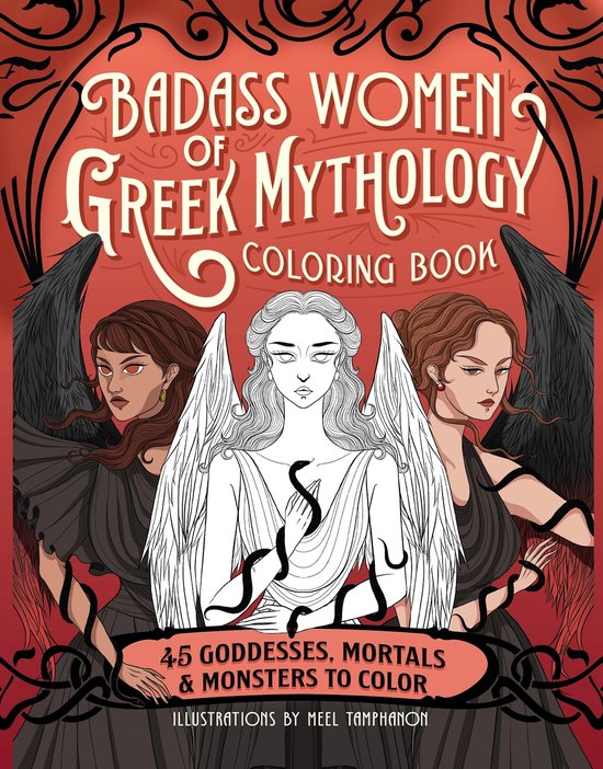 Badass Women of Greek Mythology Coloring Book - cover