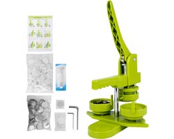 Creatorally 32mm Badge Maker Machine - Installatievrij - Incl. 100 Stuks - Button Maker - Pin Maker - Speldknop Maker Persmachine Kit - Groen