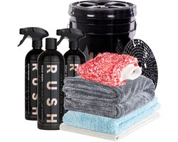 RUSH Bonus Bucket Kit | Auto Wassen | Voordeelpakket | 8 Producten met Korting | Voor Beginner & Ervaren Poetser