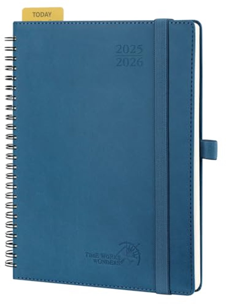Agenda 2025-2026 - Weekplanner met Spiraling, 17 Maanden, Nachtblauw