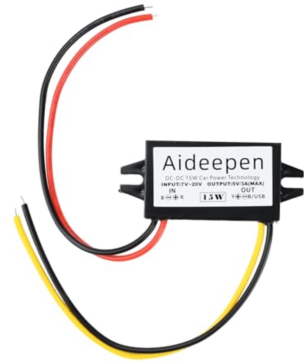 Spanningsomvormer 12V naar 5V 3A 15W voor Auto