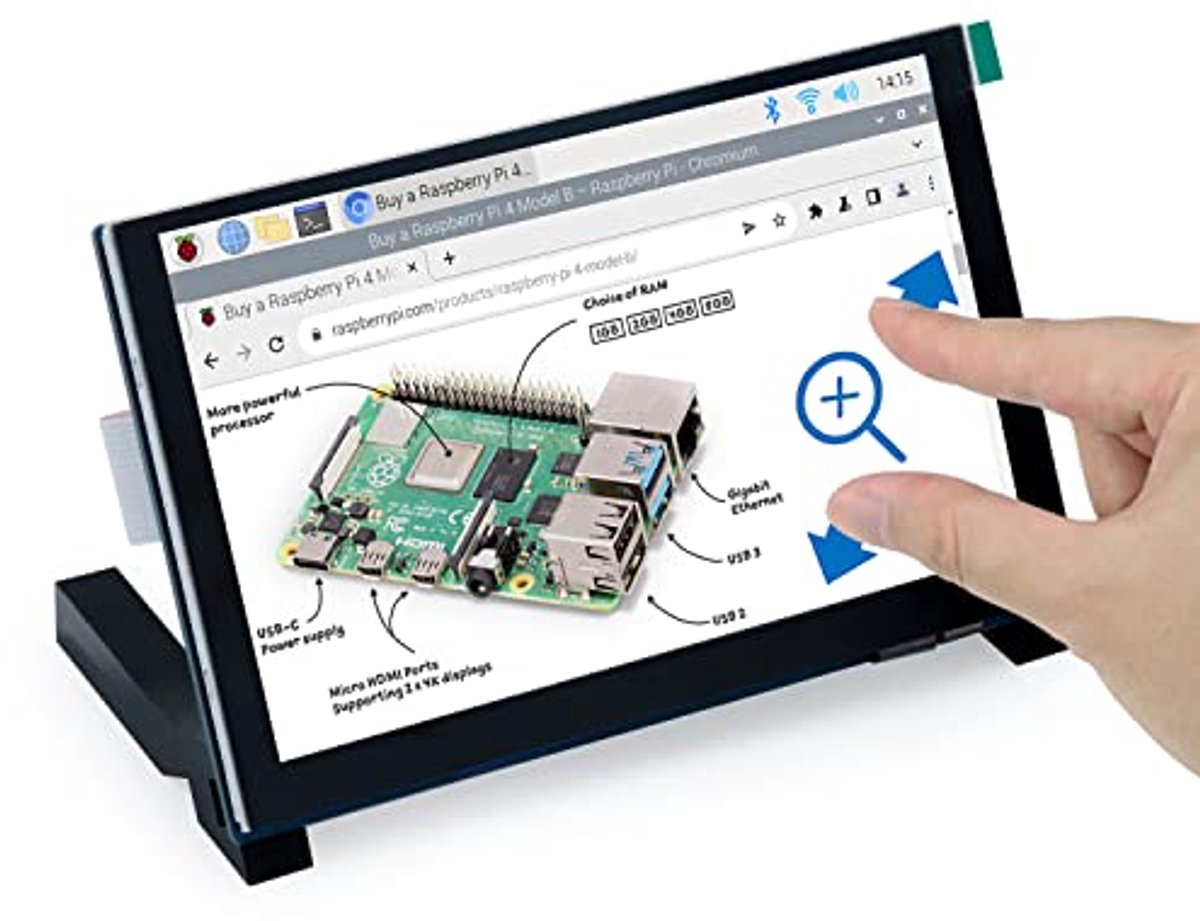 5 Inch Touchscreen Monitor voor Raspberry Pi - 800x480 Pixel IPS Display met Capacitive Touch