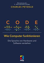 Boek 'CODE Wie Computer functioneren'. Titel is 'CODE' met binaire codes en de ondertitel 'Die Sprache von Hardware und Software verstehen'.