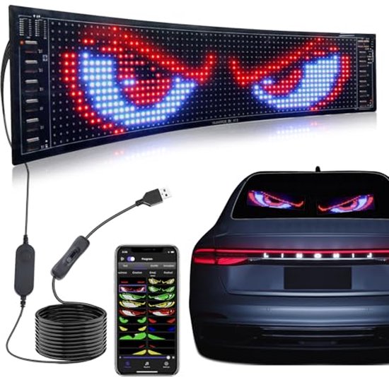 Flexibele LED-ogen voor auto en vrachtwagen met Bluetooth App ...